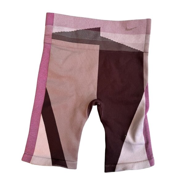 Nike Women's Dri-Fit Mid-Rise Graphic Training Shorts M Polyester/Spandex - Picture 3 of 6